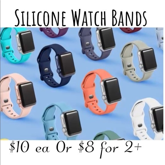 😎2/$20 Replacement Silicone Watch Band For Apple Watch - Picture 4 of 11